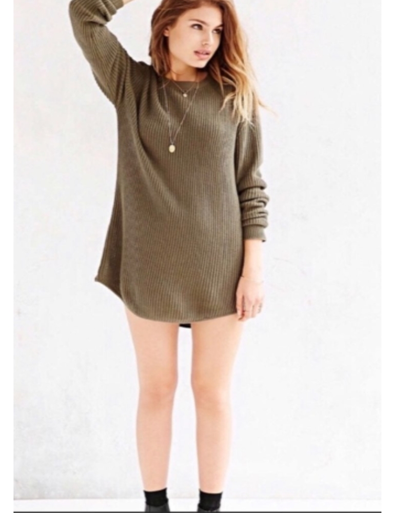 UNIF x UO Waffle Thermal Sweater Dress